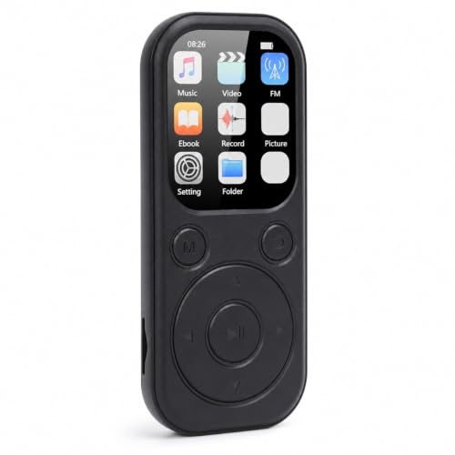 Elprico MP3-Player, Musikplayer mit Bluetooth 5.4,2.01 Zoll Tragbarem HiFi-MP3-Player mit FM-Radio, E-Book, Voice Recorder, Wecker, Digitaler Musikplayer für Bewegung, Laufen, (Keine Karte)