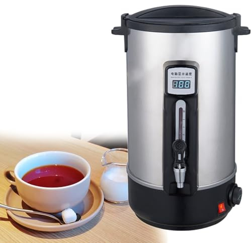 XSDAJSD Bollitore Elettrico per caffè e tè Caldo di Grande capacità in Acciaio Inossidabile, bollitore Elettrico per Acqua Commerciale, bollitore Elettrico per Cucina da Ufficio, 30L