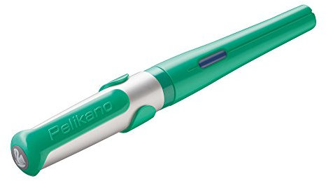 Pelikan 802949 Füllhalter Pelikano für Rechtshänder, M-Feder, Grün, 1 Stück in Faltschachtel