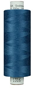 Stoffe Werning Amann Troja Nähgarn 500 m Jeansblau Allesnäher Qualtitätsgarn 100% PES - Preis Gilt für eine Rolle