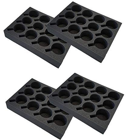 Tassenhalter Glashalter Gläserhalter Platz für 12 Stück - Schaumstoff für Camping Wohnwagen Wohnmobile Boote Schiffe (Menge: 4 (Set))