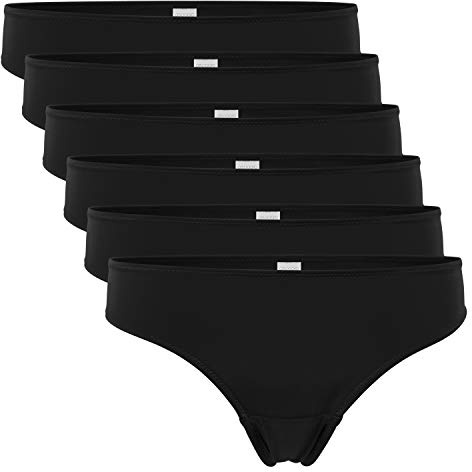 Celodoro Damen String Tanga (6er Pack), Mini-Slips aus Quick Dry-Fasern