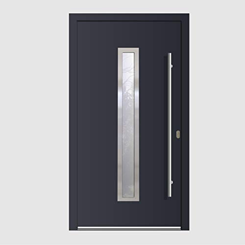 Haustür Welthaus WH75 RC2 Premiumtür Aluminium mit Kunststoff LA211 Tür 1100x2100mm DIN Rechts Farbe aussen anthrazit Innen weiß außengriff BGR1400 innendrucker M45 Zylinder 5 Schlüßel