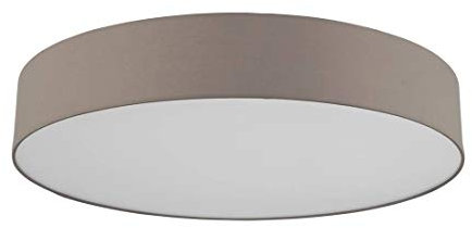 EGLO connect LED Deckenleuchte Romao-C, 1 flammige Deckenlampe aus Stahl, Textil und Kunststoff in Weiß, Taupe, mit Fernbedienung, Farbtemperaturwechsel (warm, neutral, kalt), RGB, dimmbar, Ø 76 cm