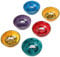 Bascuda Small Ceramic Dip Bowls Set of 6 – Iznik Series | Spring Bloom – 8cm – Pirate Green, Red, Blue | Small Ramekins for Dips, Sauces, Condiments – Dishwasher Safe – Stylish Tableware for Kitchen
