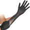 Franz Mensch Hygostar Nitrilhandschuhe Safe Super Stretch, schwarz, Gr. 8/M | puderfrei, 100 Stück, extrem dehnbar, Einweghandschuh, Einmalhandschuh super elastisch