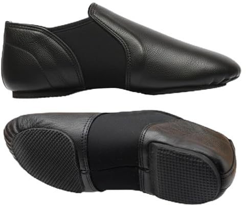 TOROMAX Supper Easy Slip On Jazz Scarpe da ballo in morbida pelle, neoprene Jazz Dance Shoes, Nero , 38 EU