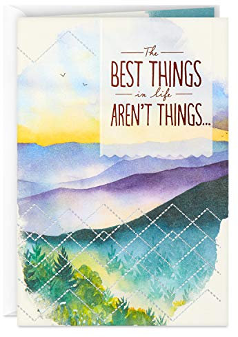 Hallmark Geburtstagskarte (Aquarell Mountains)