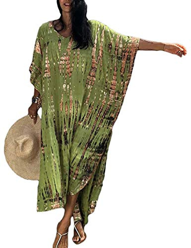 Orshoy Women Kaftan Dress Free Size Caftans Long Tunic Kimono Maxi Everyday Beach Cover Ups Loungewear