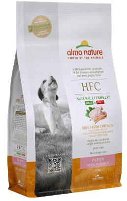 Almo Nature HFC Puppy M/L - 100% Frischer Huhn - Komplett-Trockenfutter Für Welpen & Junghunde - mittelgrosser/grosser Rassen 1.2Kg
