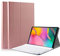 QYiD Funda con Teclado para Galaxy Tab A 10.1 2019 SM-T510/T515, Carcasa Delgada Teclado Estuche Funda con Wireless Teclado Bluetooth para Samsung Tab A 10.1 2019, Oro Rosa
