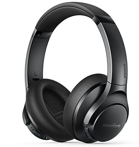 Soundcore by Anker Life Q20+ Active Noise Cancelling Headphones, 40H Playtime, Hi-Res Audio, Soundcore App, Connect to 2 Devices, Memory Foam Earcups, Bluetooth Headphones (Renewed)