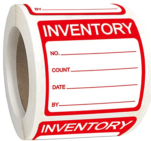 Inventory Labels Inventory Organizer Stickers 2 x 2 Inch - Inventory Control Label Color Coding Inventory Label for Marking, Organizing, Notating Inventory Items 500 Pcs/Roll