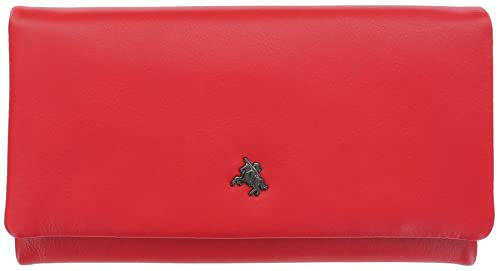 VISCONTI Como Collection Damen Geldbörse Greta Soft Leather CM72, Red Rhumba, Einheitsgröße, Modern