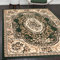 Mazovia Orientalisch Vintage Teppich - Kurzflor - Muster mit Medaillon - Traditioneller Teppich für Wohnzimmer, Esszimmer - ÖKO-TEX Wohnzimmerteppich - Grün 220 x 300 cm