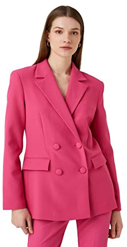 Koton Pocket Detail Wrapped Blazer Jacket Giacca, Rosa (259), 48 Donna