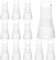 BOUBONI Lot de 12 tabliers réglables pour enfants avec 2 poches - Tablier de chef artistique pour la cuisine, la pâtisserie, la peinture, les travaux manuels, les grillades (blanc)