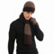 Hilmocho Herren Hut Schal Handschuhe Set 3 in 1 Winter Warm Gestrickte Mütze Lange Schal Touch Screen Handschuhe Geschenk Set
