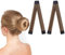 URAQT Dutt Maker, 2er Pack Flechthilfe Haare Mädchen Und Damen, Haarstrickwerkzeug Zubehör DIY-Haarstyling für Lange und Kurze Haare,Braun Donut Hair Bun Maker für Kinder Dutt Haar（Kaffeefarbe）