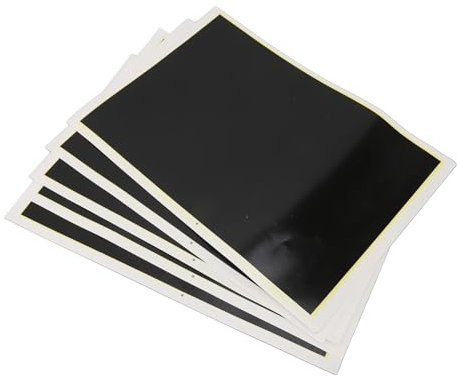 Papier de Couleur de Marquage de Gravure pour Métal, Céramique et Verre, 39x27cm, Marqueur de Gravure Noir, Bricolage, 5 Pièces