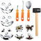 Halloween Kürbis Schnitzset,2024 Innovatives DIY Kürbis Schnitzset mit Ausstecher Edelstahl,Professionelles Kürbis Schnitzmesser Schnitzwerkzeug Kürbis Pumpkin Carving Set für Kinder & Erwachsene