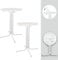 TRUTZHOLM 2X Stehtisch klappbar in Weiß Ø 70 cm Höhe 110 cm Stahl Gastrotisch Partytisch Bistrotisch Empfangstisch Indoor & Outdoor für Hochzeiten und Gartenfeste wetterbeständig pflegeleicht
