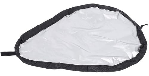 ZONADAH Kajak-Cockpit-Abdeckung, 115 x 67 cm, universell verstellbar, staubdicht, Lukendeckel für Kajaks, schwarz, wasserdicht, Kanu-Cockpit-Schattenabdeckung, UV-Schutz, Kajak-Kanu-Sitzschutz