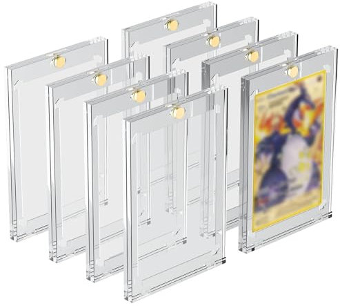16PCS Magnetic Card Holder 35PT Magnetischer Kartenhalter UV Karten Hüllen Sammelkarten Trading Cards Sleeves Saver Folien Spielkarten Toploader Magnet Holder Hardcase für Yugioh Sport Tcg