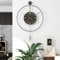 TopCity Große moderne Pendel-Wanduhr, 50 cm, nicht tickend, leise, klassische Heimdekorative, schwarze Uhren für Wohnzimmer, Schlafzimmer, Arbeitszimmer, Büro