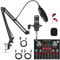 Podcast Microphone Bundle, Audio Interface With All-In-One Live Sound Card And BM-800 Tonor Microphone for Recording Broadcasting Live Streaming Youtube Tiktok