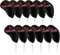 Craftsman Golf Custom Name Magnetic Closure Iron Headcover Covers with Red No. 12pcs/set For Right Hand