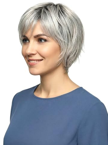 trendhair Perücke Paula - Moderner Short-Bob mit Beachwaves, gestuft & lockig für vielseitige Stylings