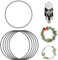MOVKZACV 6 Stück Metallringe zum Basteln, Deko Ringe zum Aufhängen, 20mm Drahtringe Ringe zum Basteln Makramee Deko Ringe Rahmen Klein für Traum Fänger, DIY Hochzeitskranz, Wandbehang