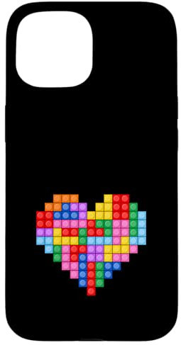 Hülle für iPhone 15 Master Builder Bricks Blocks Herz