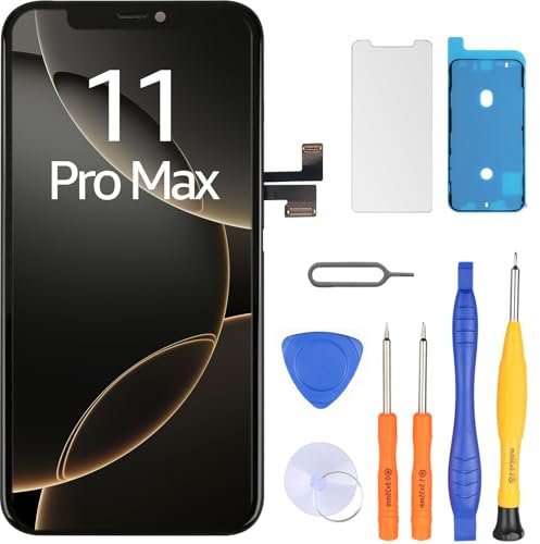 LL TRADER Écran pour iPhone 11 Pro MAX 6,5 LCD Retina FHD Écran de rechange COF Écran tactile numériseur avec kits d'outils de réparation, bande étanche, protocole d'écran 20251