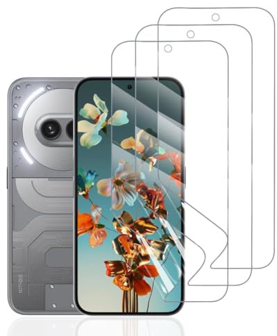 Hhfcryst Pellicola Idrogel Protettiva per Nothing Phone (2a) Plus, 3 Pezzi HD Trasparente Morbido TPU Protezioni per Lo Schermo(Non Vetro Temperato)