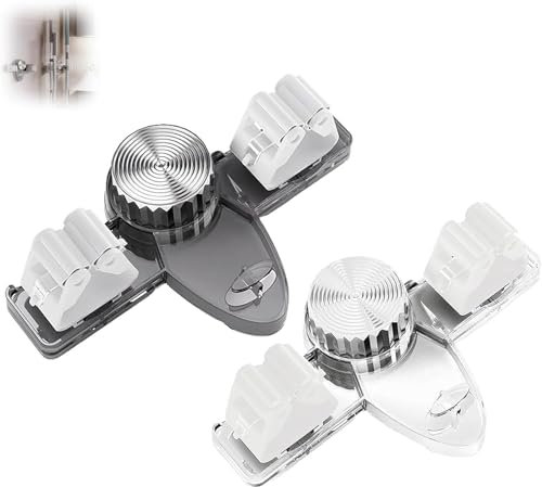 Broom Holder Mop Hanger No Punching Suction Cup Broom Holder Wall Mount Broom And Mop Organizer For Bathroom Kitchen Laundry Room Office (White+Grey)