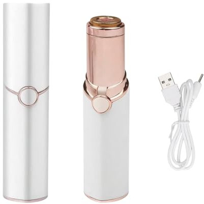 Epilierer Damen Gesicht,Damenbart Entferner,Gesichtshaarentferner für Frauen,Klein und Tragbar,Geräuschloses Design,Saubere und Saubere Rasur,Geeignet für Gesicht,Augenbrauen und Lippen (Weiß)