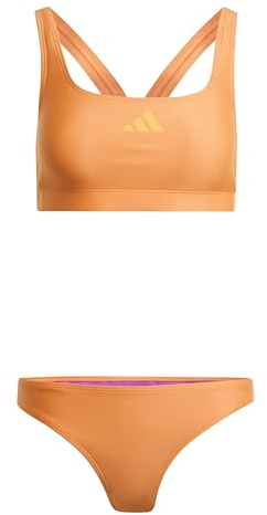 adidas Women's 3 Stripes V-Back Bikini, Pure Orange/Pure Tangerine, 42