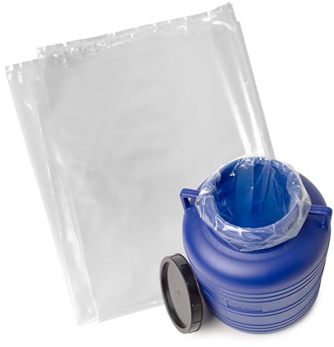Garronda 35 L 5 Stück Einlegebeutel Fassbeutel Gärfass Zubehör GD-0180 | Lebensmittelecht, transparent, 80 Micron, aus PE, für Eimer und Behälter, zum Einlegen, Fermentieren, Marinieren und Lagern