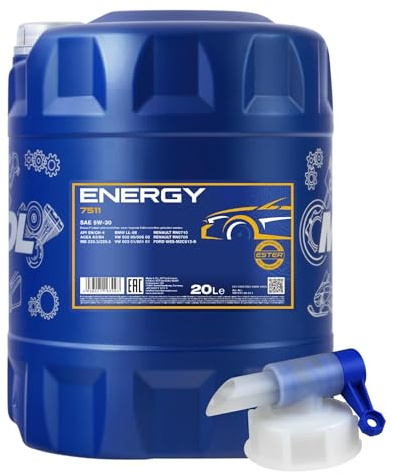 20 Liter MANNOL Motoröl Energy 5W-30 API SL/CF Engine Oil Öl inkl. Auslaufhahn