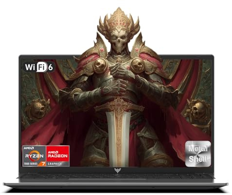 MALLRACE - Portatile da gioco 2026, display IPS FHD da 15,6 pollici, processore AMD Ryzen 7 5700U (fino a 4,3 GHz, 8 core/16 fili), grafica AMD Radeon, 16 GB DDR4 RAM, 512 GB SSD PCIe