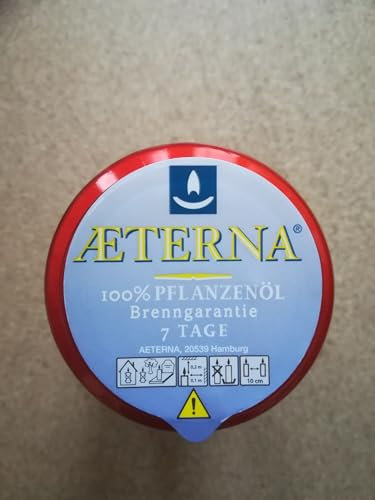 20 Stück Grablicht-Kerzen, rot 15x6,5 cm - 3781 - Brenndauer ca. 7 Tage – Öllicht für Grablaternen - Aeterna Grabkerzen …