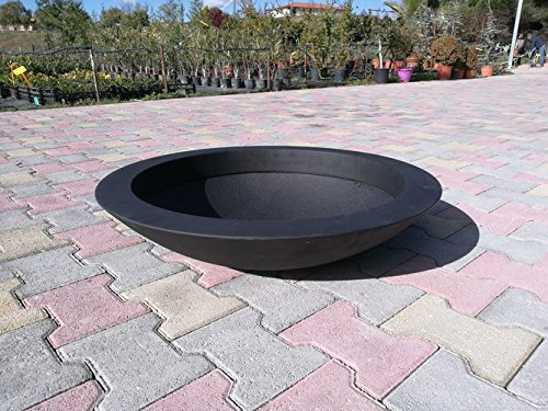 Veca Veneta Casalinghi Ciotola FIORIERA Tonda Genesis Resina H 17 CM col. Nero diam. 75 cm