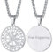 FaithHeart personalisierter Kompass Wikinger Anhänger herren Kompass Anhänger mit 55cm+5cm Kette für damen und Herren