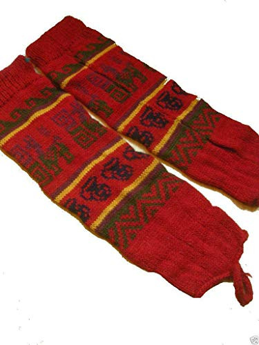 Terrapin Trading Ltd Funky Bright Peruvian Alpaca Wool Warm 80S 70s Winter Wool Legwarmers Leg Warmer