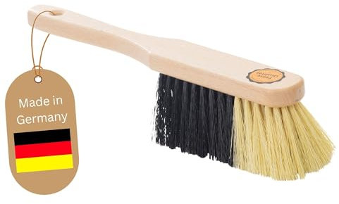 Novaliv KUNSTBORSTEN Handfeger Besen weiche Borsten - Schrankbesen Camping Handfeger Auto Besenbürste - Idealer Schneebesen Auto Hand Brush Vorzeltteppich Wohnwagen Handbesen Holz Handkehrer
