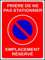 Jintora - Autocollants - Prière de ne Pas stationner Emplacement réservé - 200x150mm