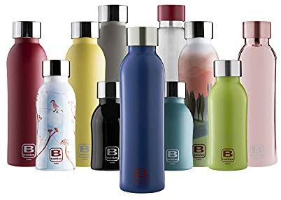 BUGATTI B Bottles Twin Bottiglia Termica 500 ML Color Classic Blue Mantiene i liquidi Caldi per 12 H, Freddi per 24 e Il Ghiaccio per 36 H Borraccia Fitness in Acciaio Inox 18/10 Riutilizzabile