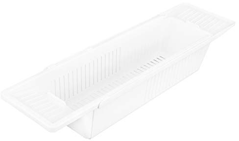 Annjom Bandeja de Carrito de bañera, Rejilla de bañera retráctil Ajustable a Prueba de Moho, antioxidante para baño de champú de bañera